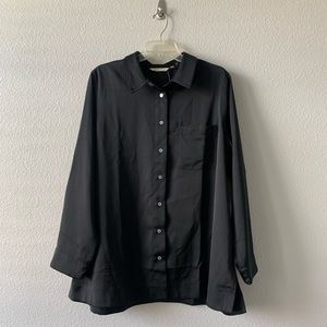 Soft Surroundings Black Button Down Shirt